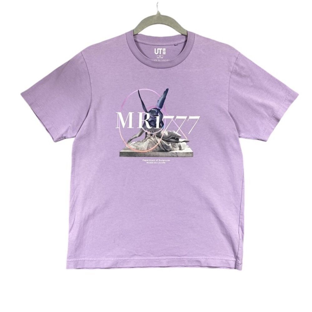 Uniqlo T-Shirt Louvre Museum UT Size XS Purple Graphic Tee Artsy